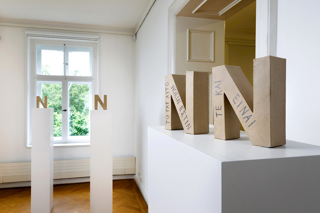 Installation view André Butzer 2023 at Kebbel-Villa, Schwandorf ©Clemens Mayer