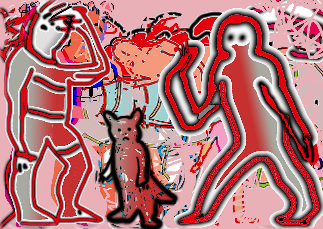 Johanna Obermüller, Behüter der Katze, 2018-20, Pigmentdruck, 29,6 x 21 cm