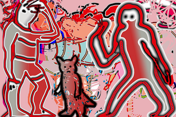 Johanna Obermüller, Behüter der Katze, 2018-20, Pigmentdruck, 29,6 x 21 cm