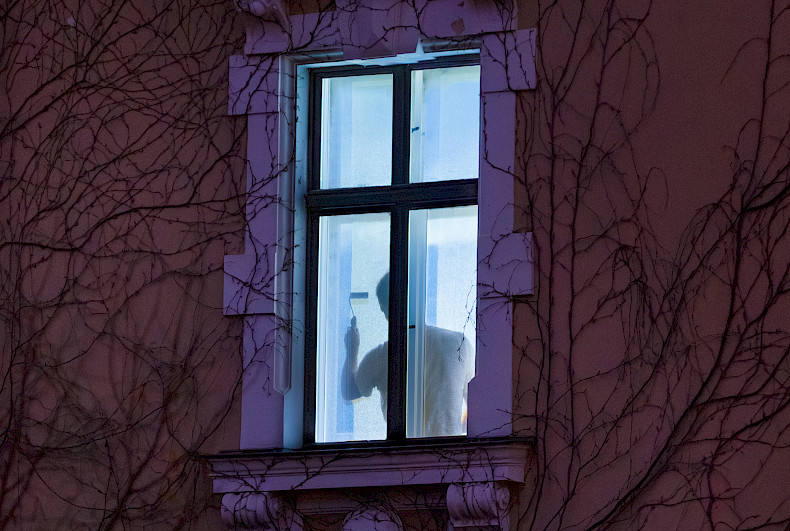 Jochen Wagner; Cleaner (2021/2025), Videoinstallation, Foto: Clemens Mayer