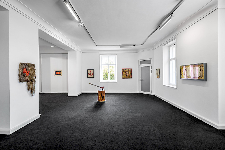 NEIN! Boris Lurie and NO!art, Ausstellungsansicht 2026, Kebbel Villa, Schwandorf (Foto: Marcus Rebmann)