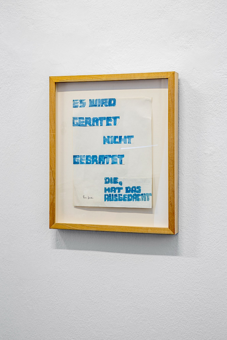 Boris Lurie: Es Wird Geratet Nicht Gebratet, n.d., Tusche auf Papier, 28 × 22 cm, the Estate of Gertrude Stein (Foto: Marcus Rebmann)