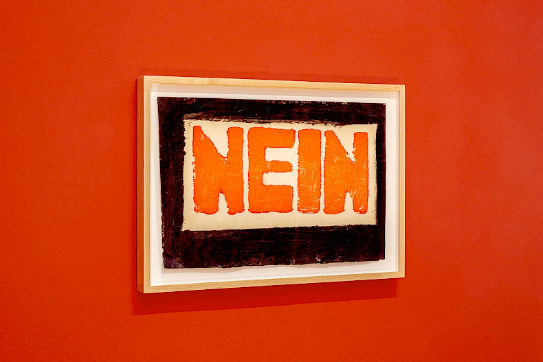 Boris Lurie: NEIN, n.d., Acryl auf Papier, 30 × 47 cm (Foto: Marcus Rebmann)