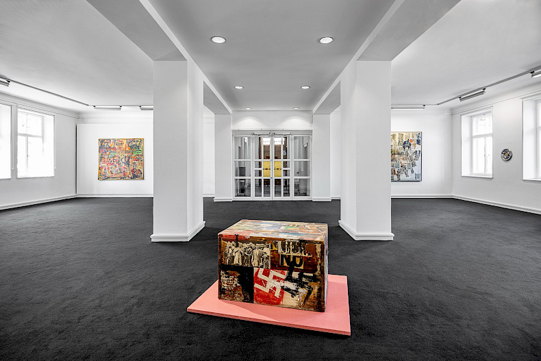 NEIN! Boris Lurie and NO!art, Ausstellungsansicht 2026, Kebbel Villa, Schwandorf (Foto: Marcus Rebmann)
